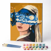 Kit de Pintura Numerada - A Noite Estrelada nos Olhos da Garota