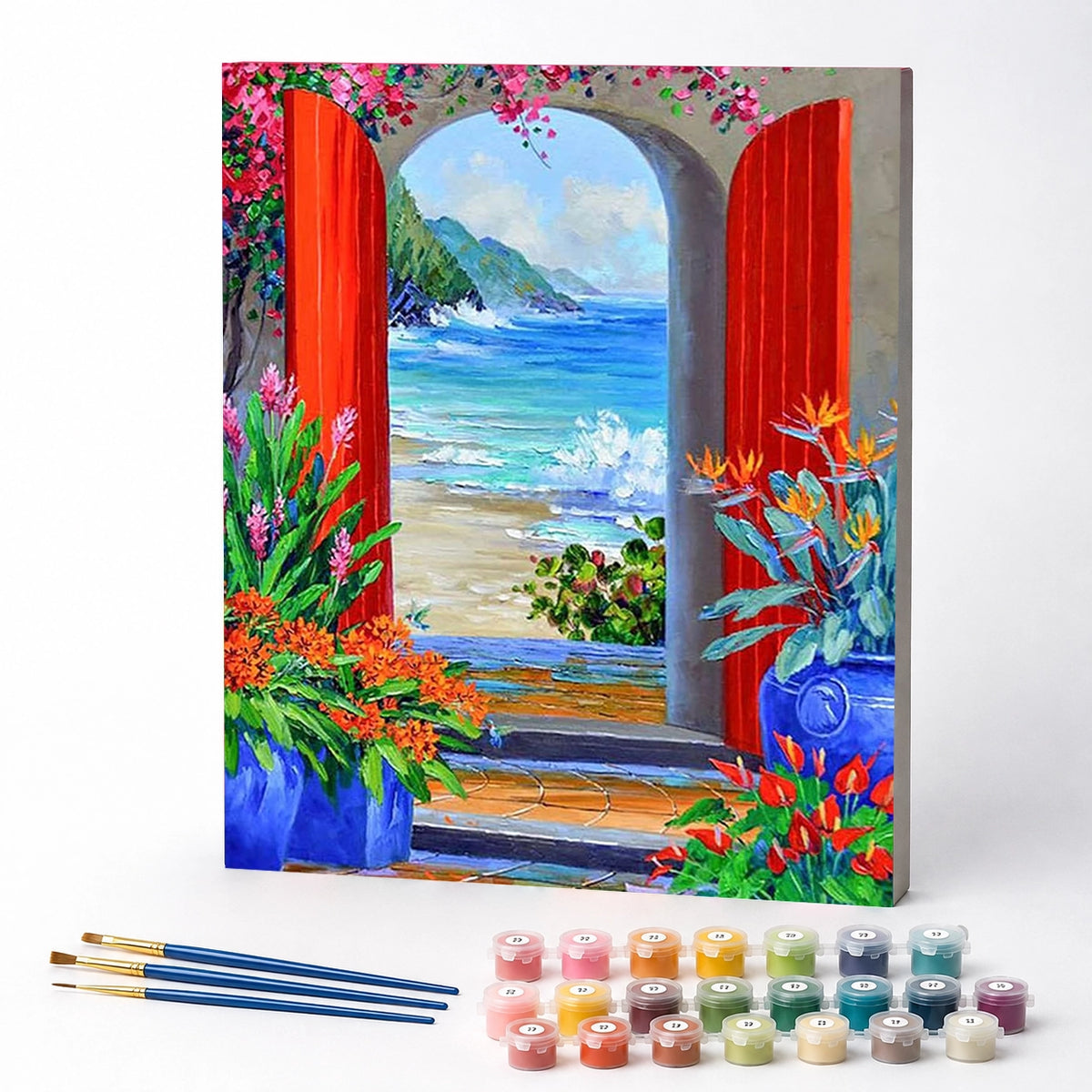 Kit de Pintura Numerada - A Porta Florida para o Mar