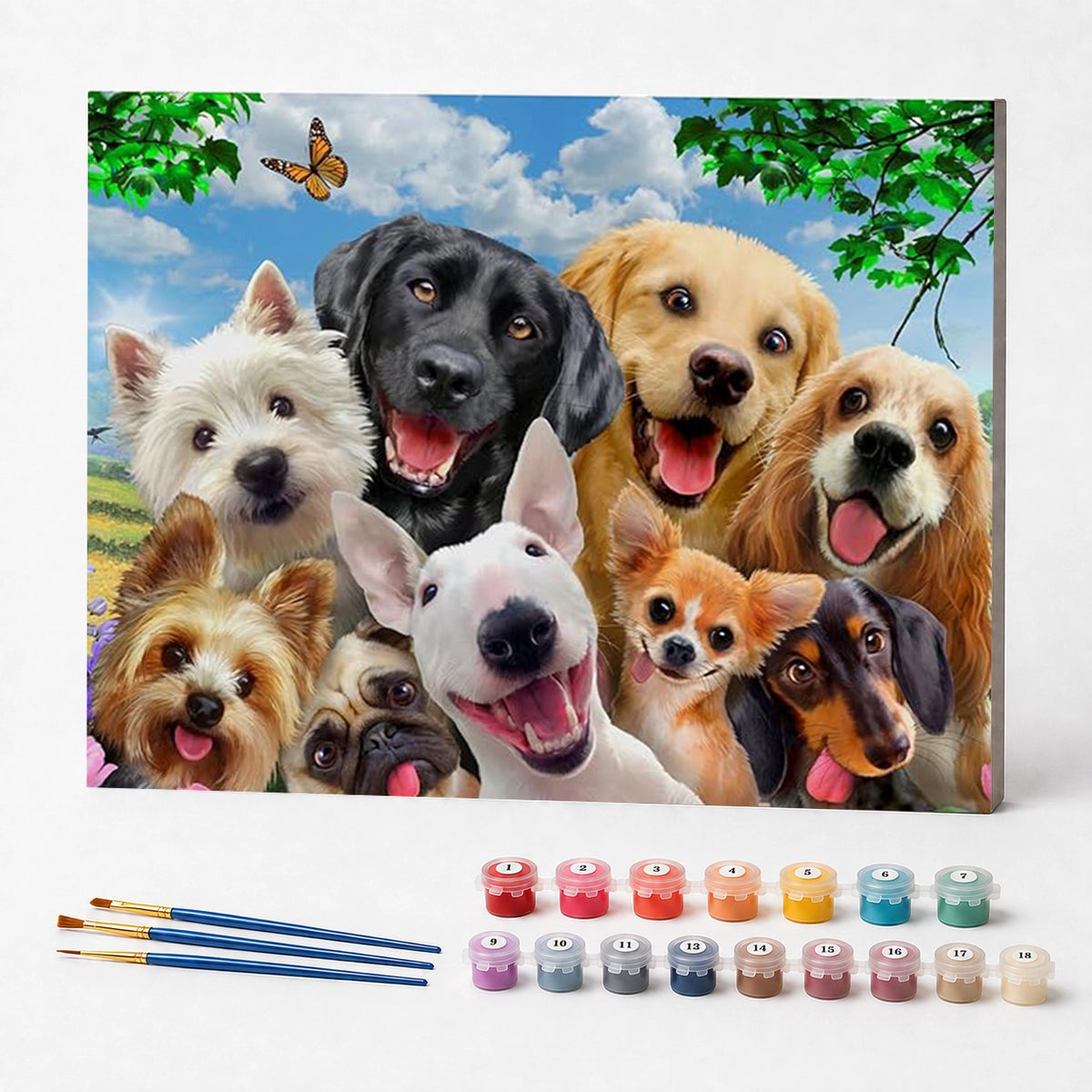Kit de Pintura Numerada - Animais Divertidos