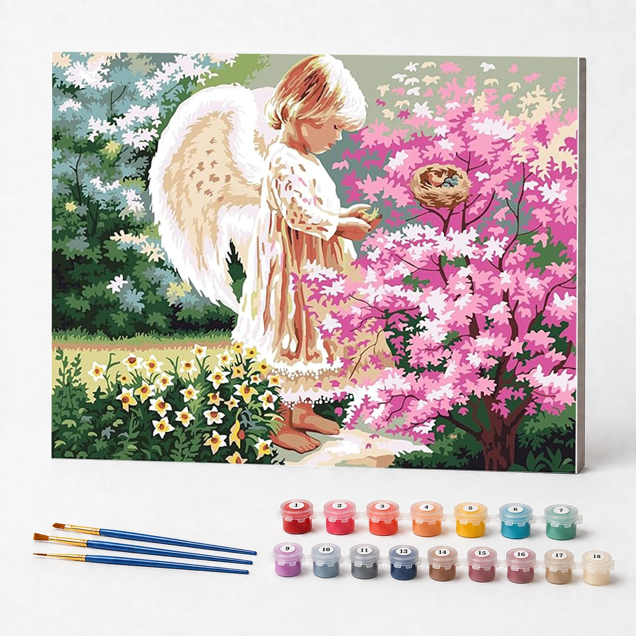 Kit de Pintura Numerada - Anjo no Jardim