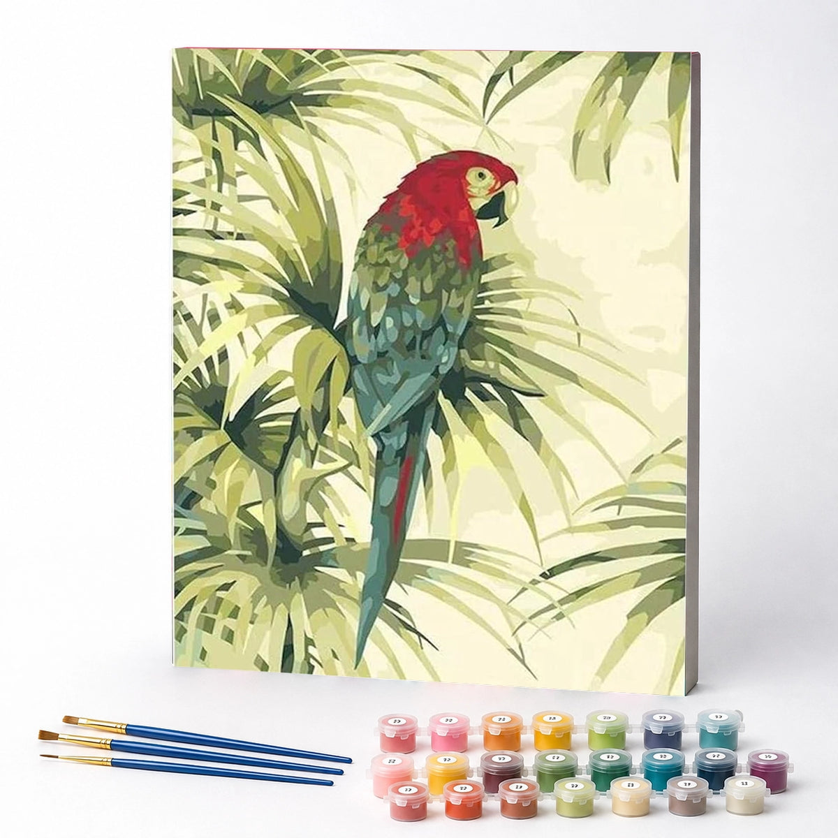 Kit de Pintura Numerada - Arara e Plantas