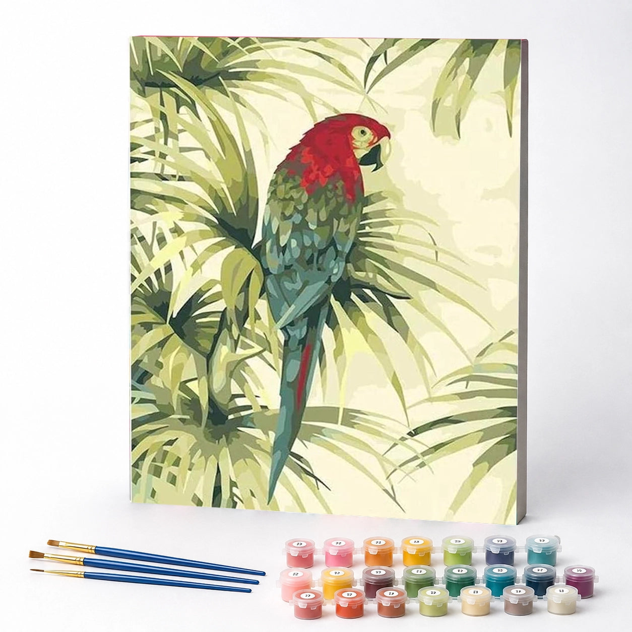 Kit de Pintura Numerada - Arara e Plantas