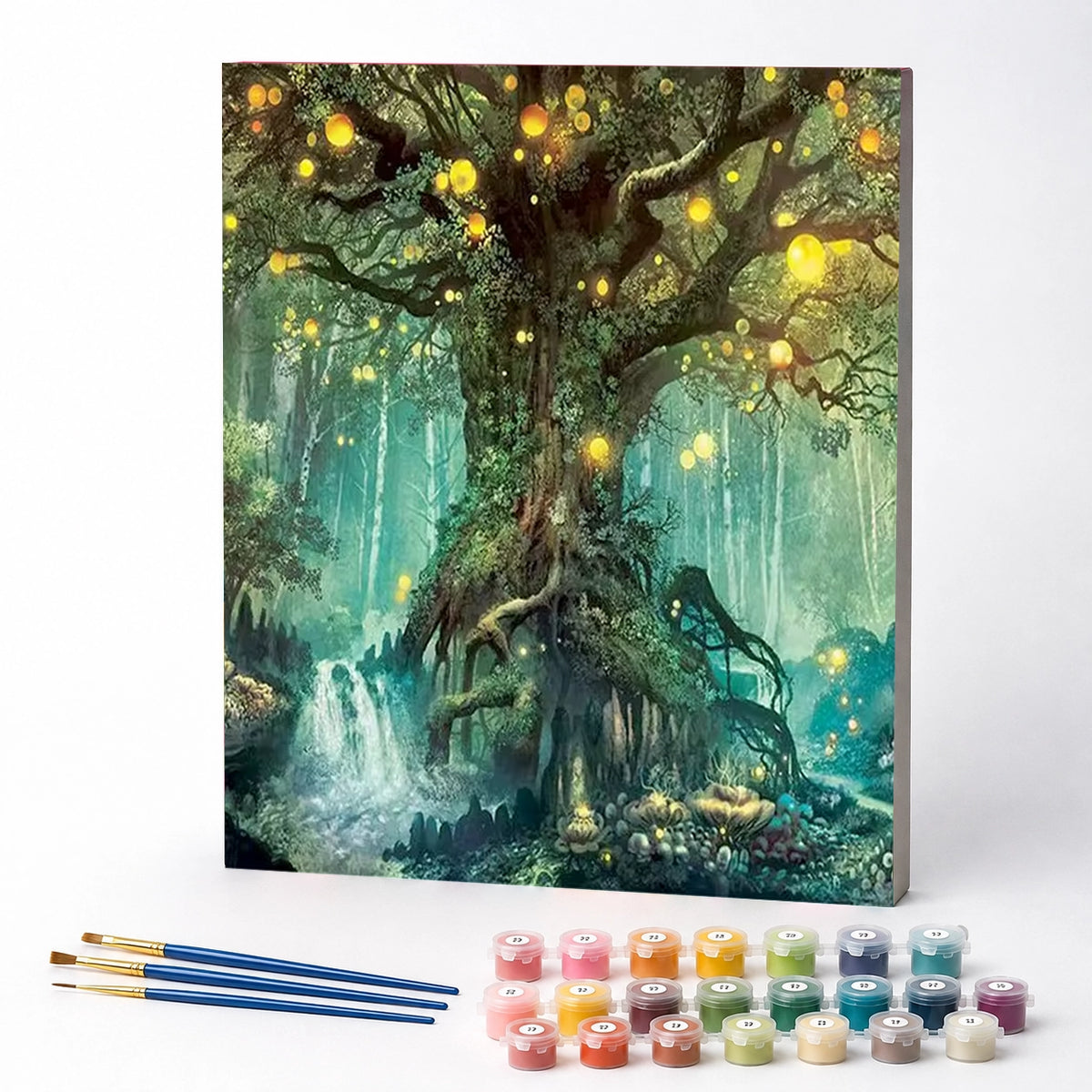 Kit de Pintura Numerada - Árvore Encantada na Floresta