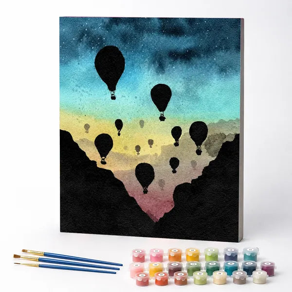 Kit de Pintura Numerada - Balões na Galáxia