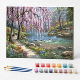 Kit de Pintura Numerada - Caminho no Jardim