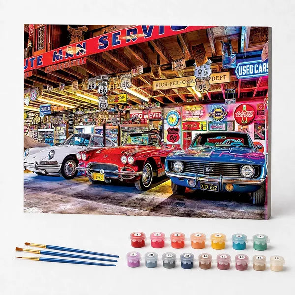 Kit de Pintura Numerada - Carros Antigos à Venda