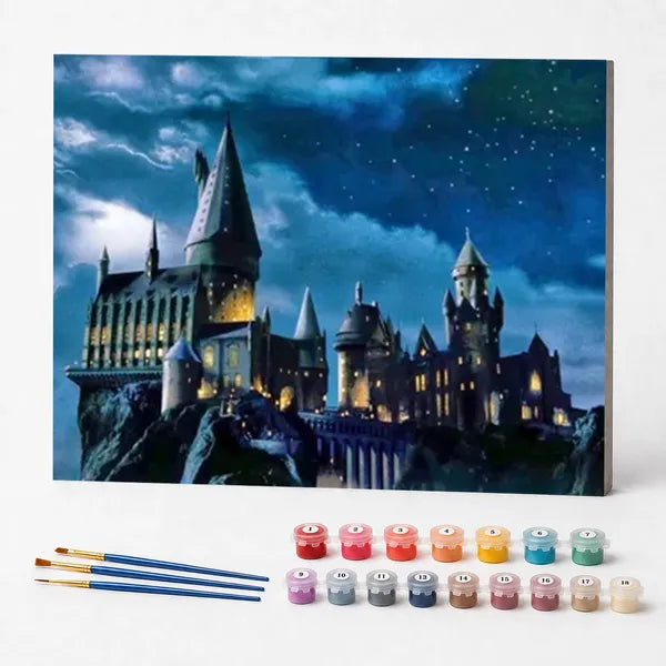 Kit de Pintura Numerada - Castelo Noturno