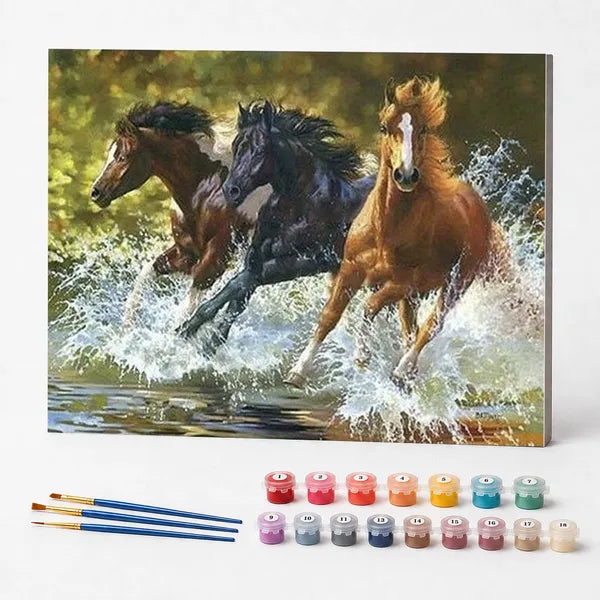 Kit de Pintura Numerada - Cavalos