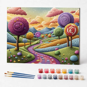 Kit de Pintura Numerada - Cidade dos Doces