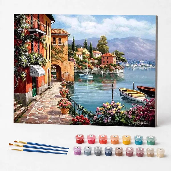 Kit de Pintura Numerada - Cidade Retrô