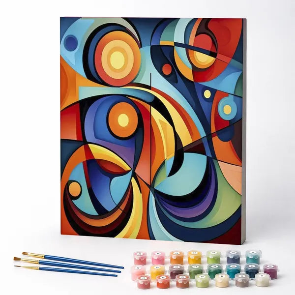 Kit de Pintura Numerada - Círculos Coloridos