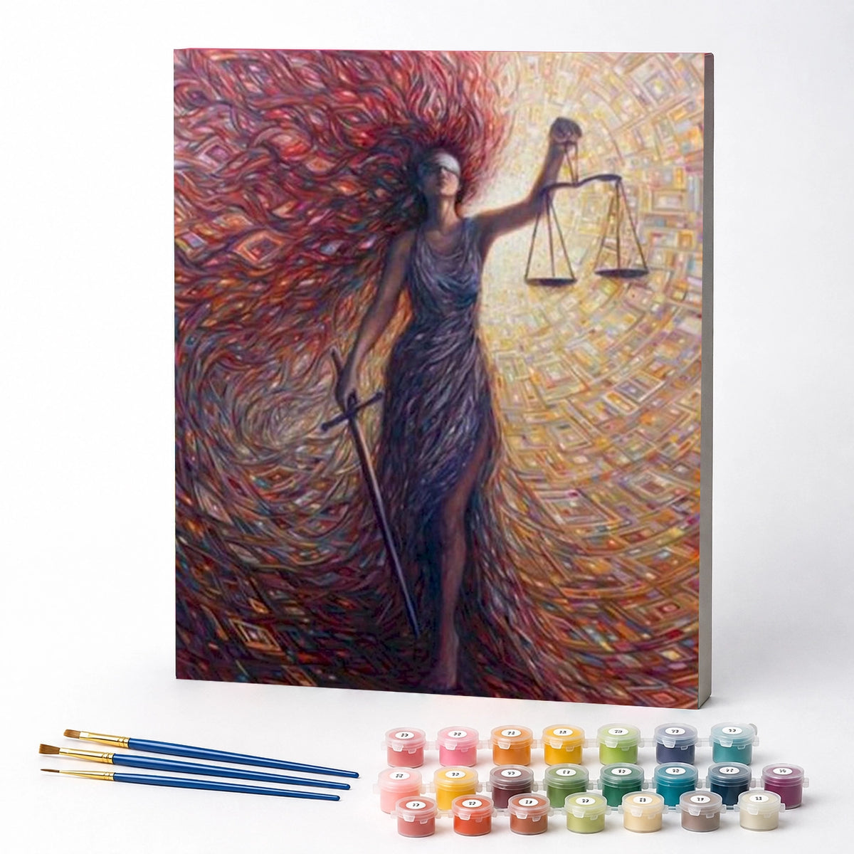 Kit de Pintura Numerada - Deusa da Justiça