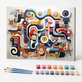 Kit de Pintura Numerada - Encaixes Coloridos