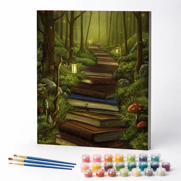 Kit de Pintura Numerada - Escada dos Livros