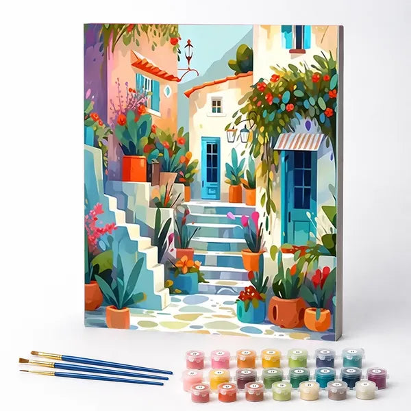 Kit de Pintura Numerada - Escadaria da Vila
