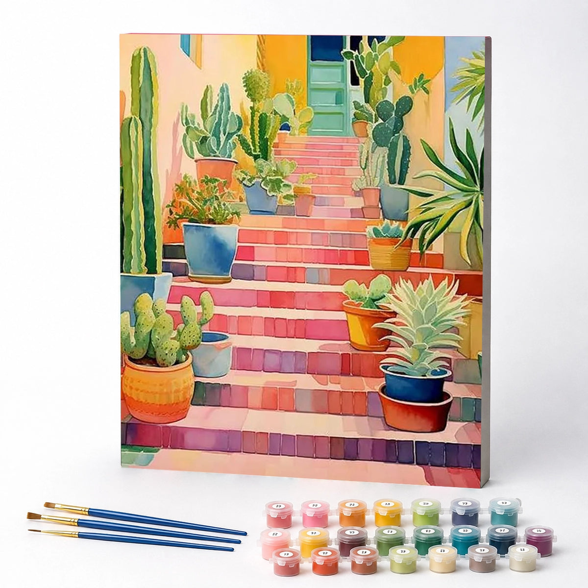 Kit de Pintura Numerada - Escadaria das Flores