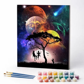 Kit de Pintura Numerada - Família e Planetas