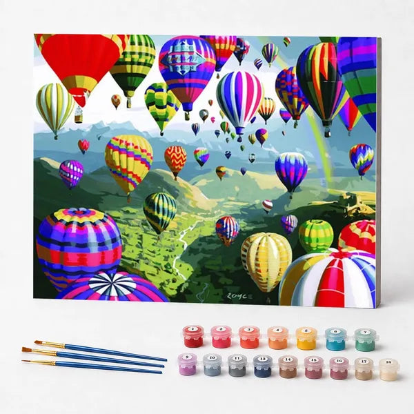Kit de Pintura Numerada - Festival de Balões