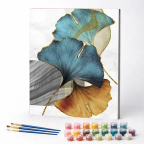 Kit de Pintura Numerada - Flores Abstratas
