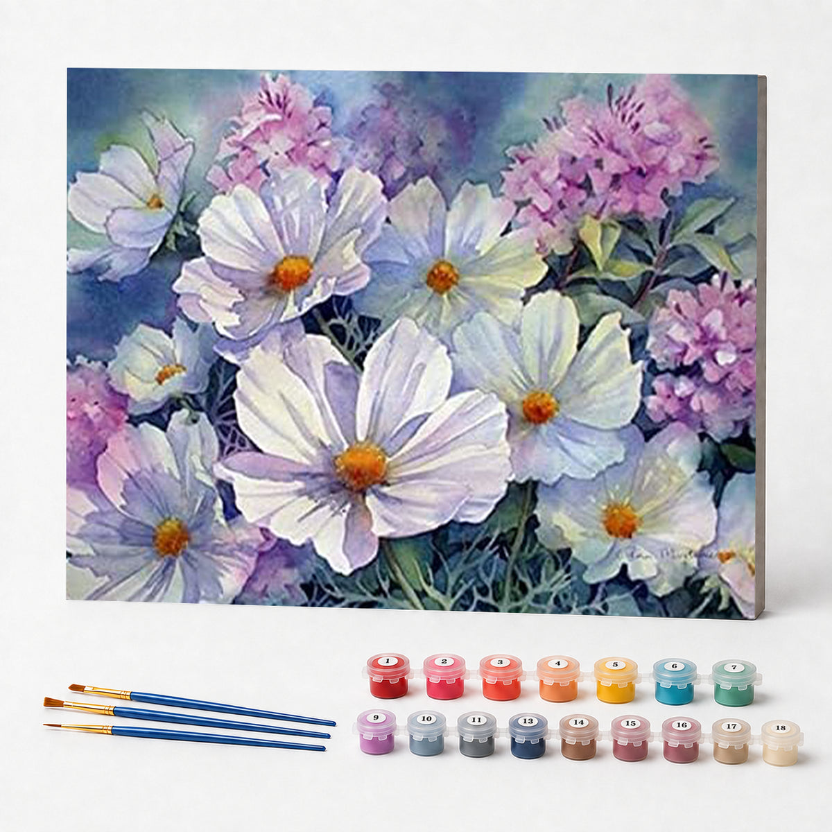 Kit de Pintura Numerada - Flores do Jardim Botânico