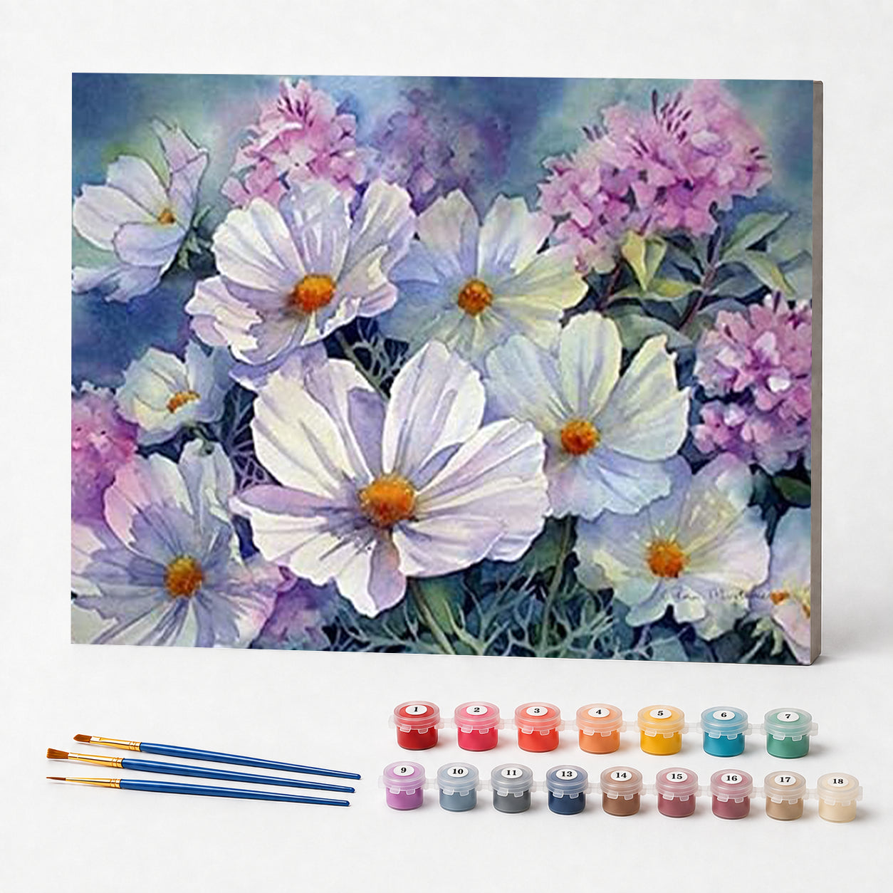 Kit de Pintura Numerada - Flores do Jardim Botânico
