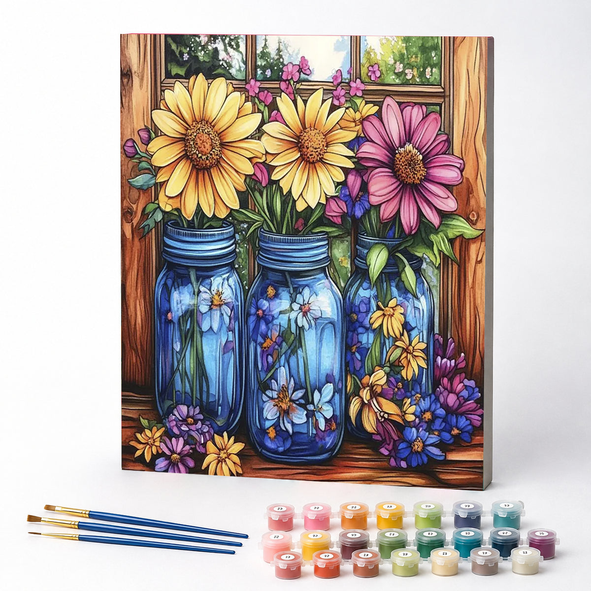 Kit de Pintura Numerada - Flores na Água