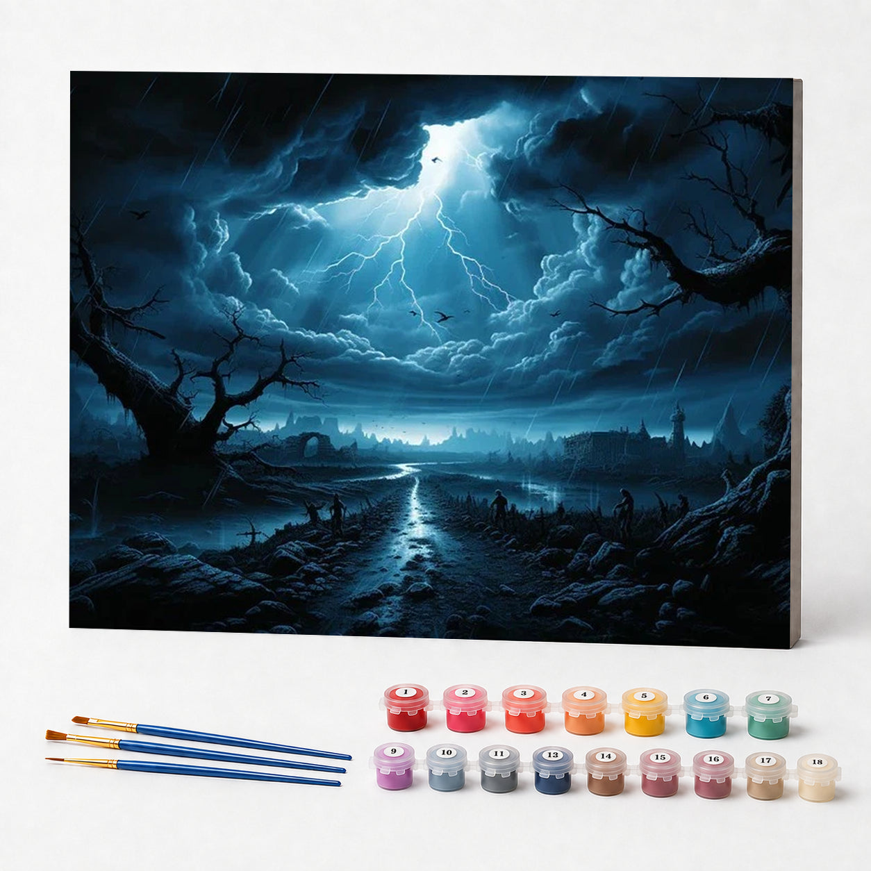 Kit de Pintura Numerada - Floresta Tempestuosa
