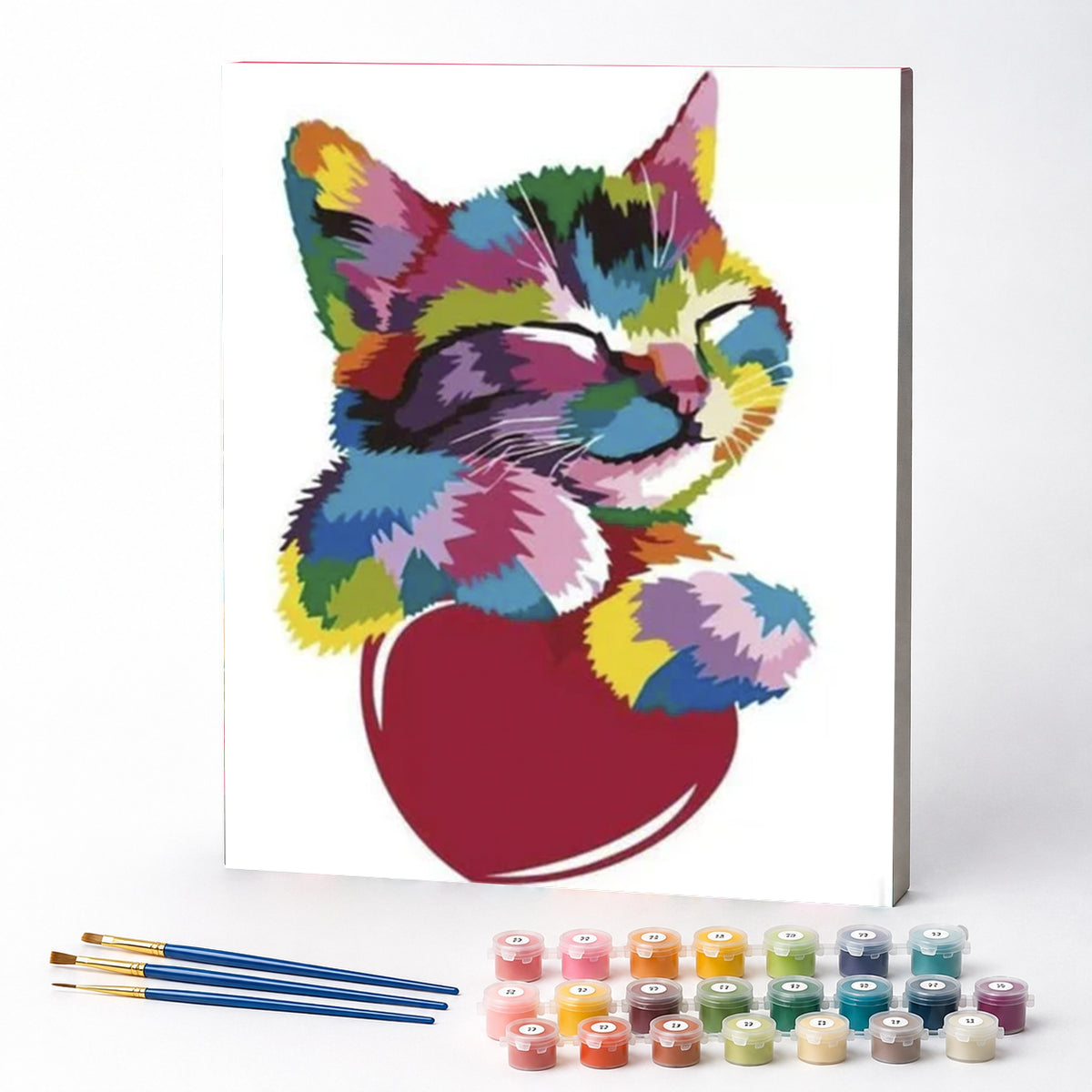 Kit de Pintura Numerada - Gatinho Carinhoso