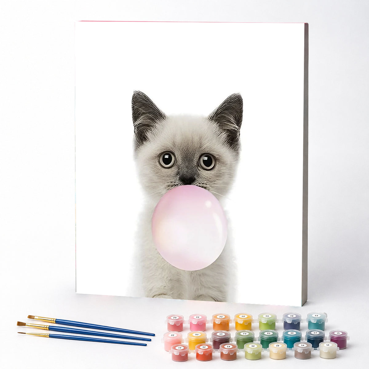 Kit de Pintura Numerada - Gato e Chiclete
