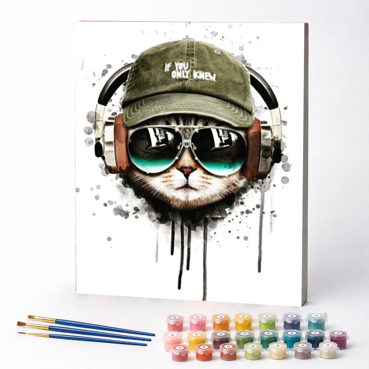 Kit de Pintura Numerada - Gato Estiloso