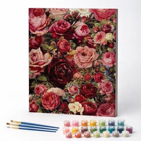 Kit de Pintura Numerada - Jardim de Rosas
