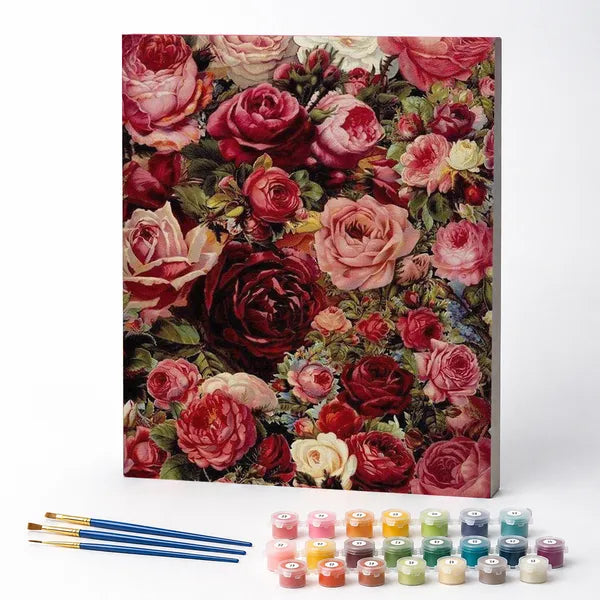 Kit de Pintura Numerada - Jardim de Rosas