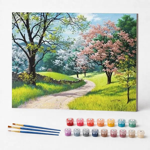 Kit de Pintura Numerada - Jardim na Primavera