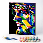 Kit de Pintura Numerada - Jesus Abstrato