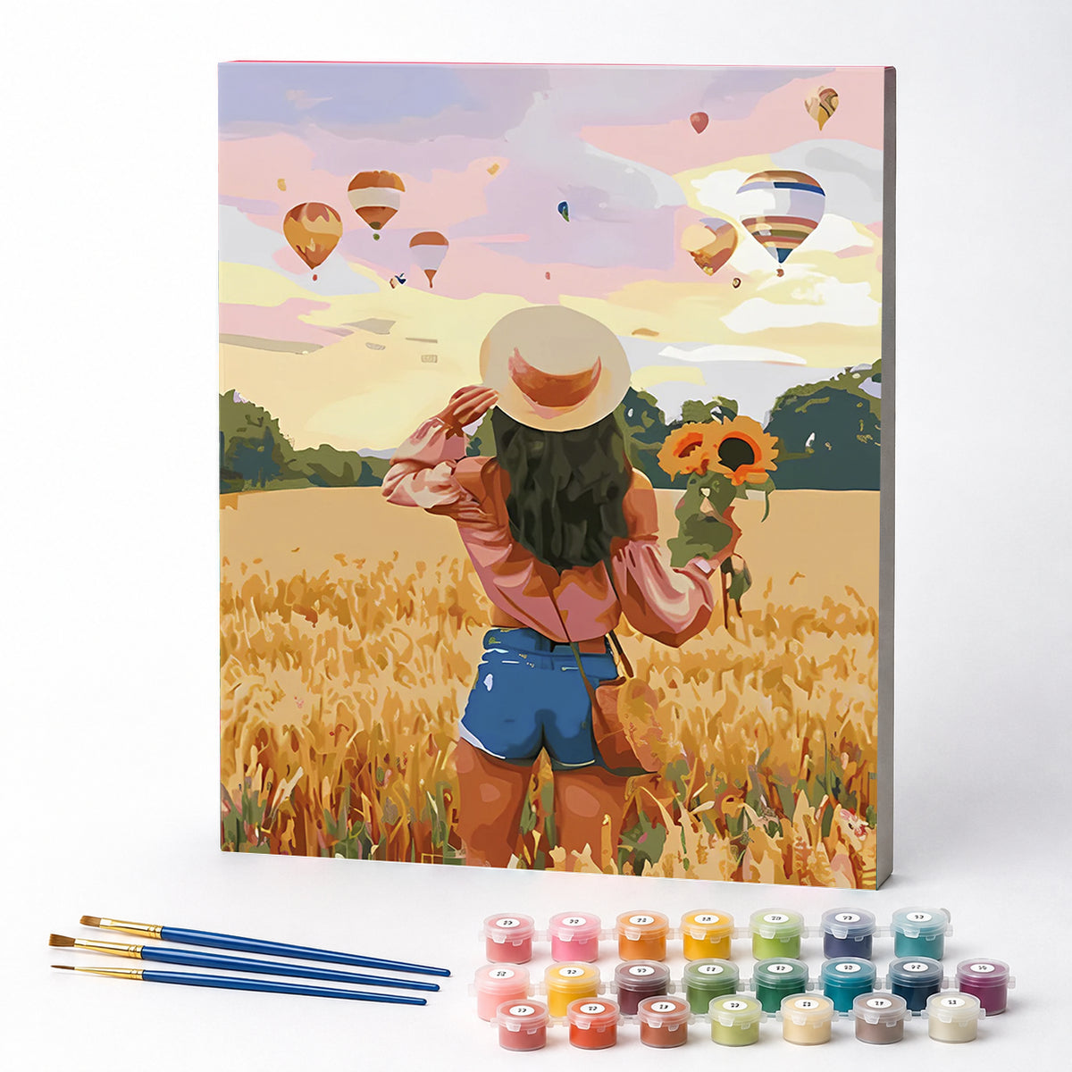 Kit de Pintura Numerada - Menina no Campo