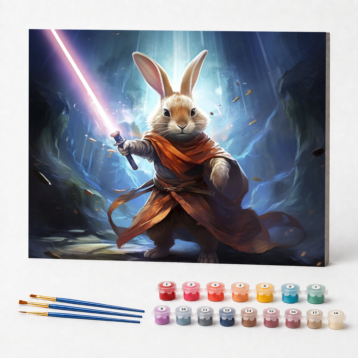 Kit de Pintura Numerada - Mestre Jedi dos Coelhos