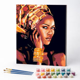 Kit de Pintura Numerada - Mulher Africana