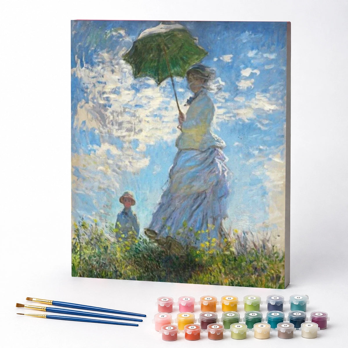 Kit de Pintura Numerada - Mulher com Sombrinha, Claude Monet