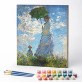 Kit de Pintura Numerada - Mulher com Sombrinha, Claude Monet