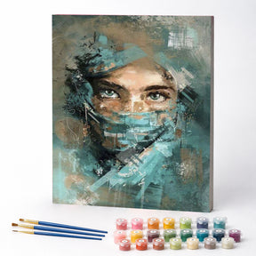 Kit de Pintura Numerada - Mulher Muçulmana