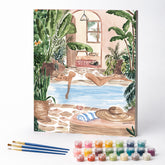 Kit de Pintura Numerada - Mulher Tomando Sol