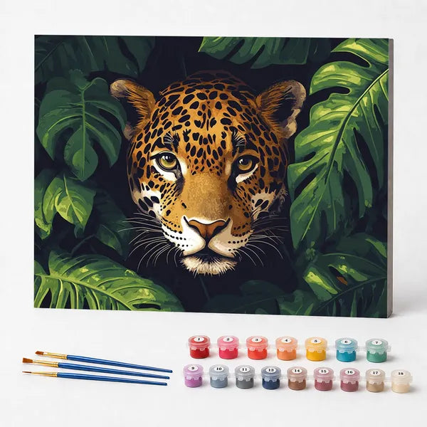 Kit de Pintura Numerada - O Jaguar na Selva