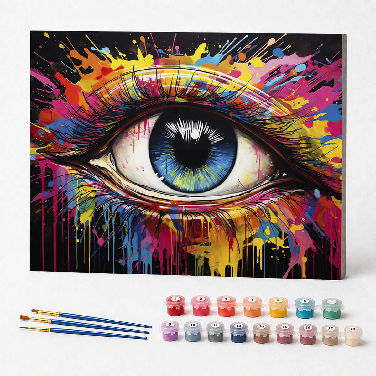 Kit de Pintura Numerada - O Olho das Cores