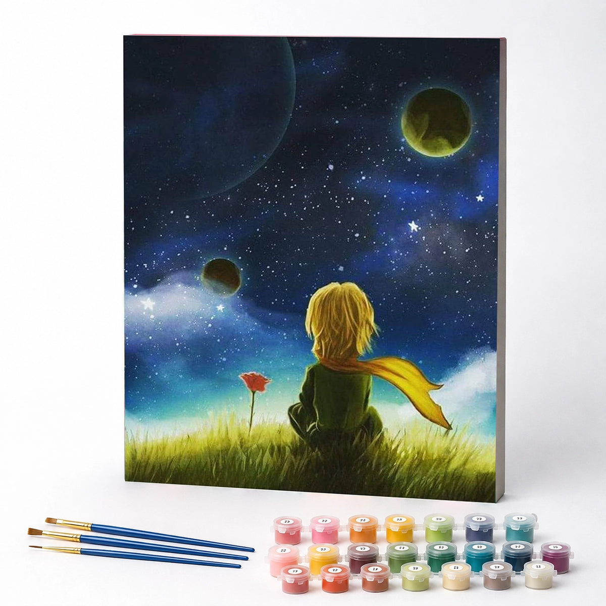 Kit de Pintura Numerada - O Pequeno Príncipe e a Rosa