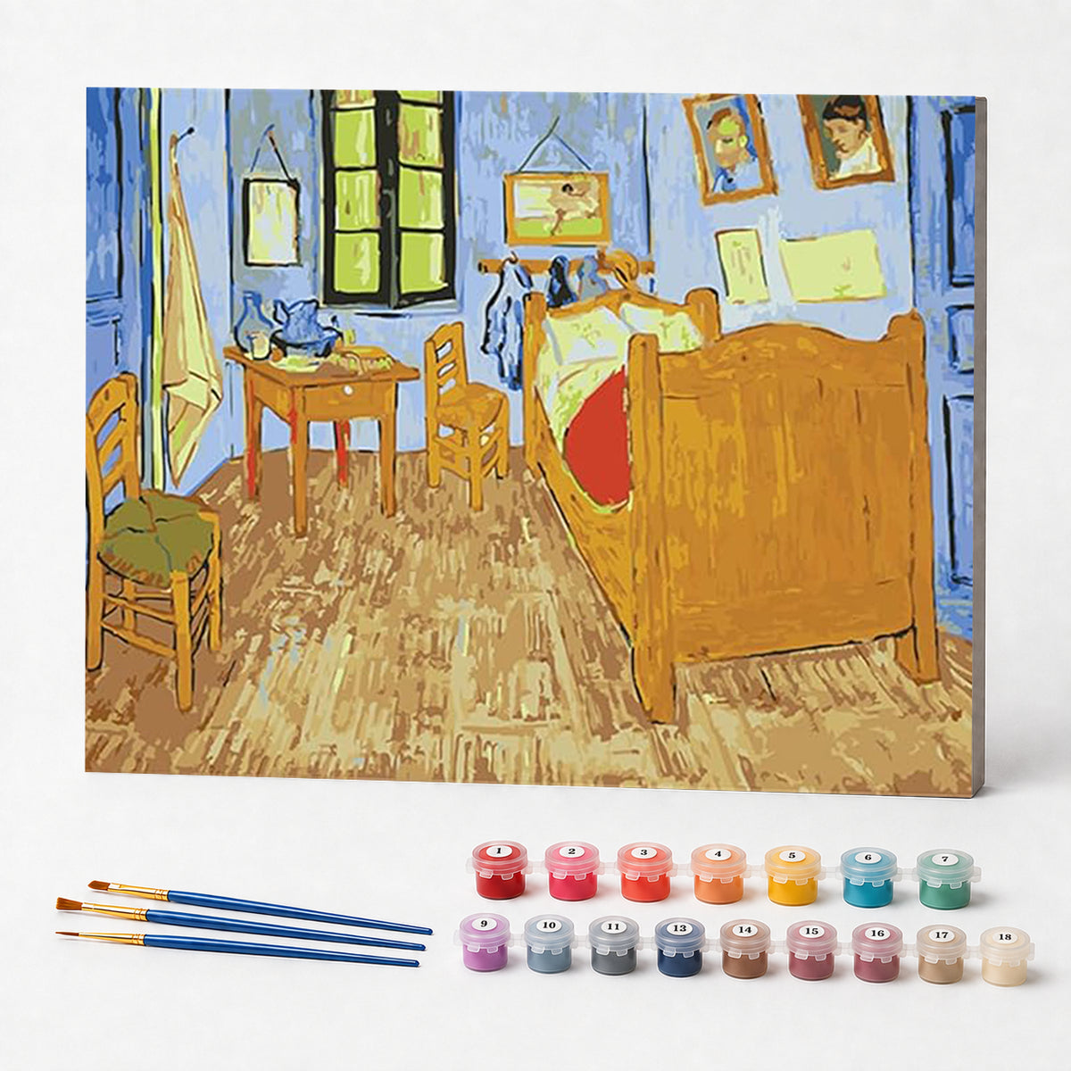 Kit de Pintura Numerada - O Quarto em Arles de Van Gogh