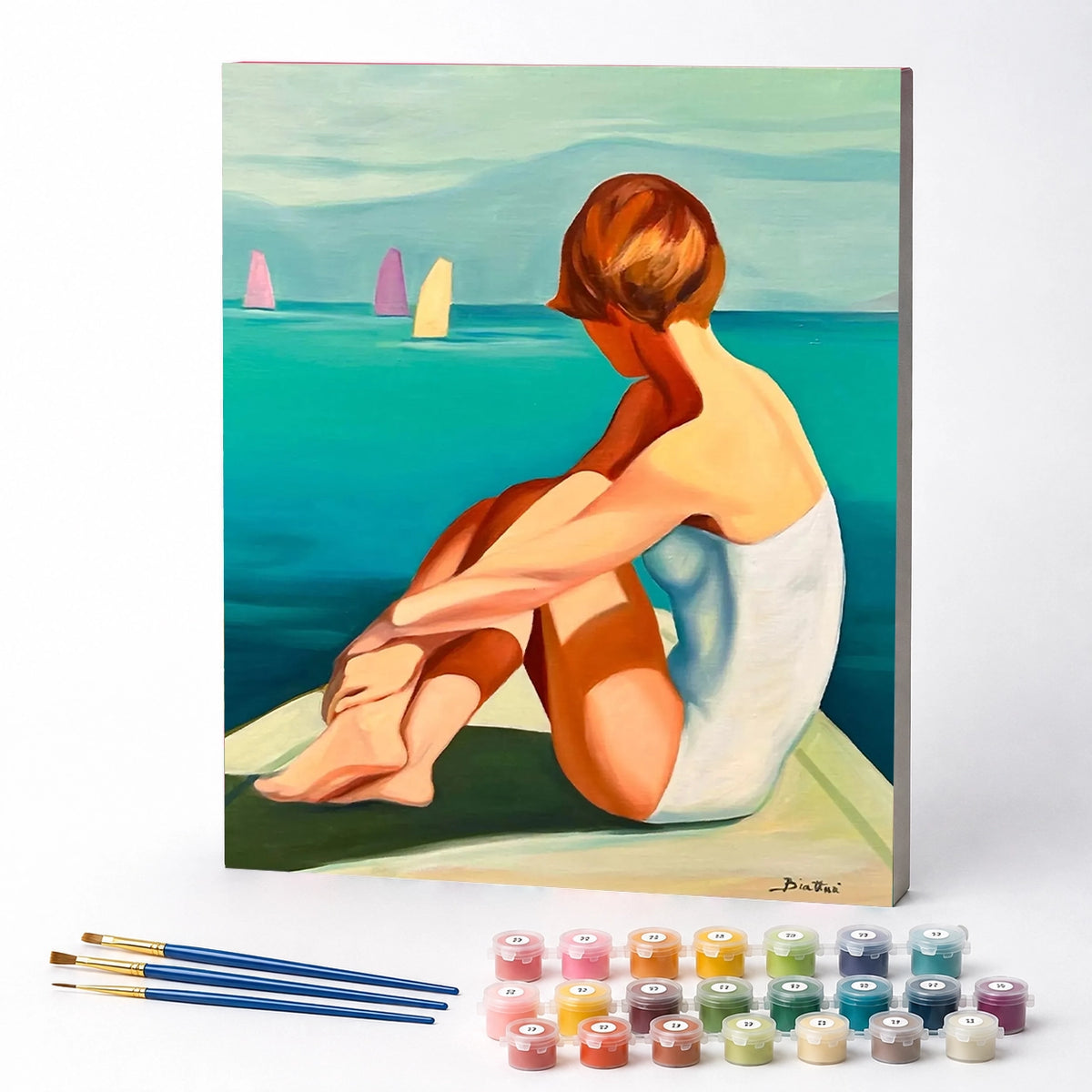 Kit de Pintura Numerada - Observando os Veleiros