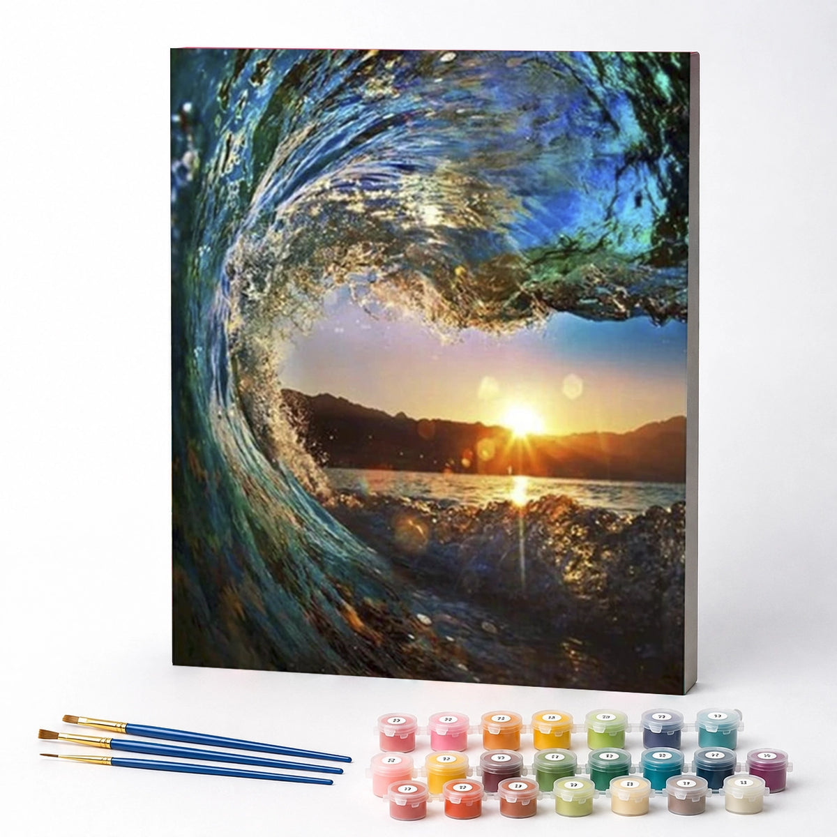 Kit de Pintura Numerada - Onda do Mar
