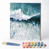 Kit de Pintura Numerada - Ondas do Mar Azul