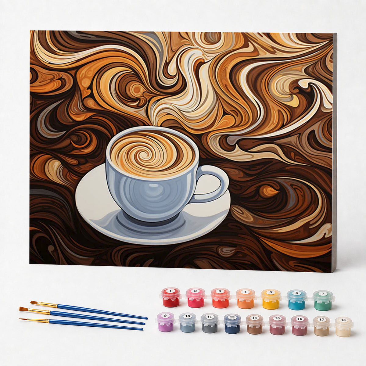 Kit de Pintura Numerada - Os Sabores do Café