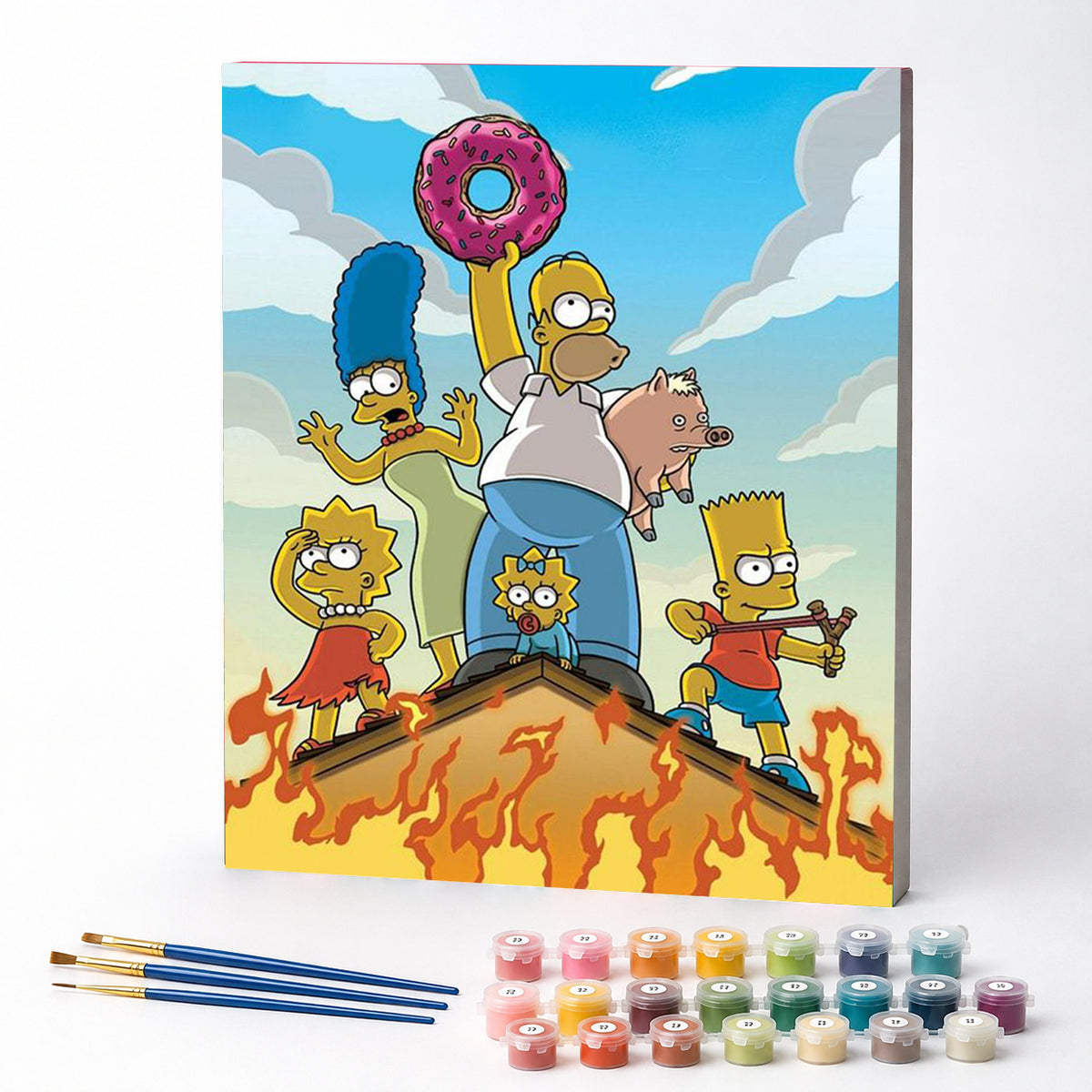Kit de Pintura Numerada - Os Simpsons e o Donut